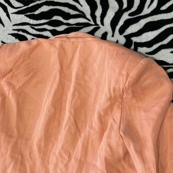 BCBGMaxAzaria Abree peach blush women’s open long sleeve suit jacket blazer - Picture 10 of 13